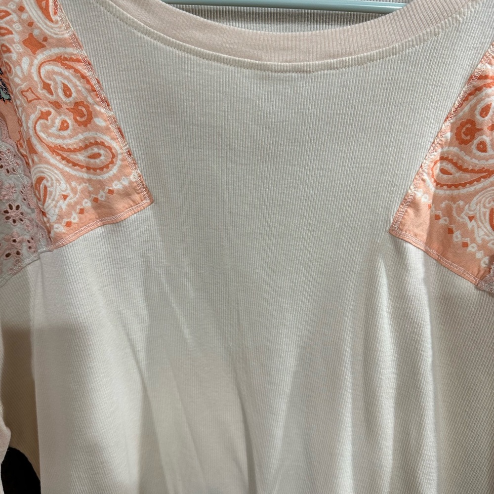 EUC Free People Feelin’ It Tunic Top (Alabaster Combo) - Picture 9 of 9
